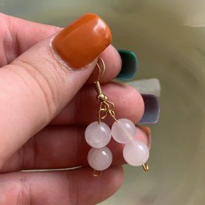 Rose quartz earrings